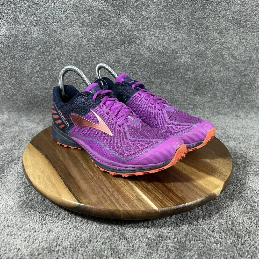 Brooks Mazama 1202271B596 Women's Size 7 Purple Black Trail Running Shoes Used